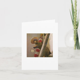 Taxidermy Squirrel in a Hat Note Card