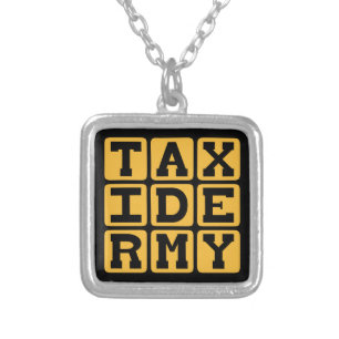 Taxidermy, Stuffing Dead Animals Silver Plated Necklace