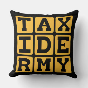 Taxidermy, Stuffing Dead Animals Throw Pillow