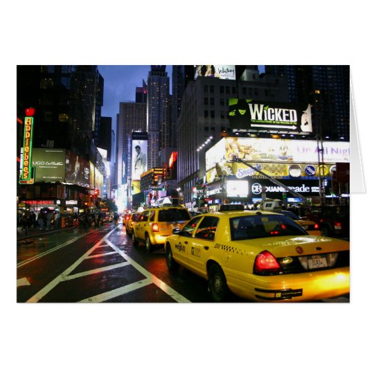 Taxis on Broadway Cards (Front Horizontal)