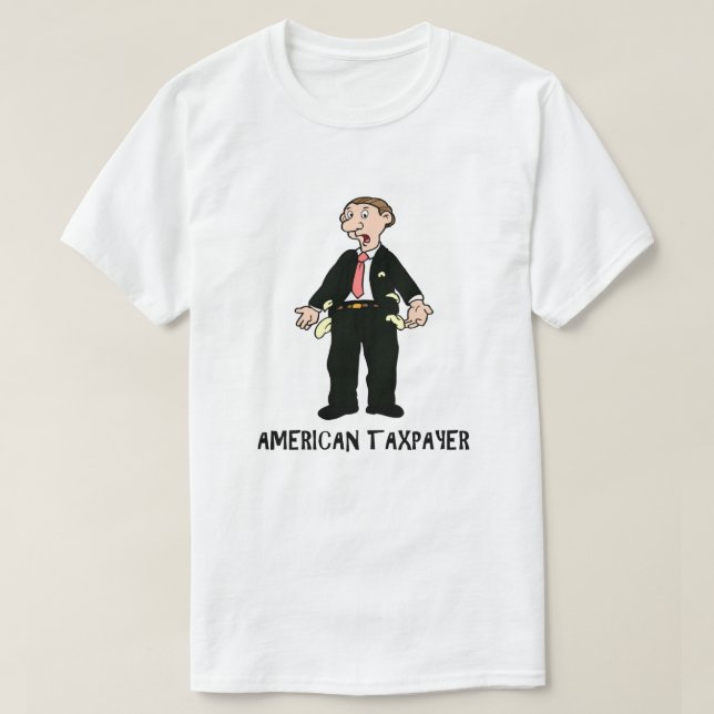 Taxpayer IRS Joke Taxday Humor Funny Broke Guy T-Shirt (Design Front)