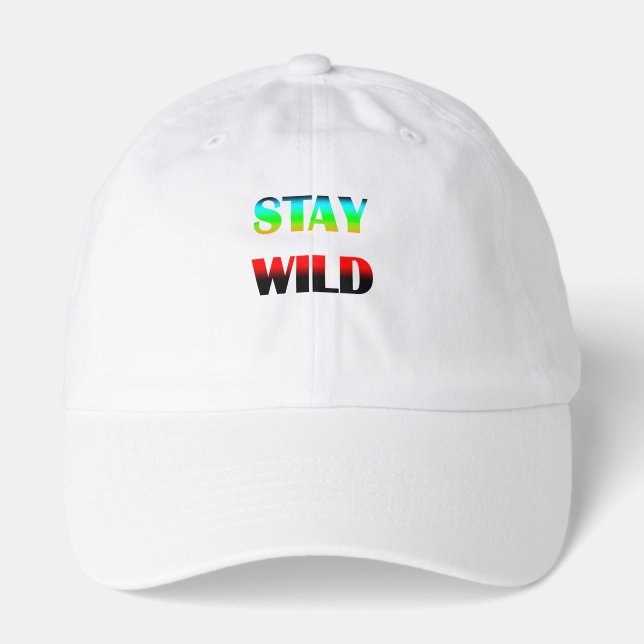 tay Wild Vibrant Color Typography Design 🐆 Hat (Front)