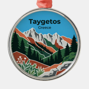 Taygetos National Park Greece Metal Ornament