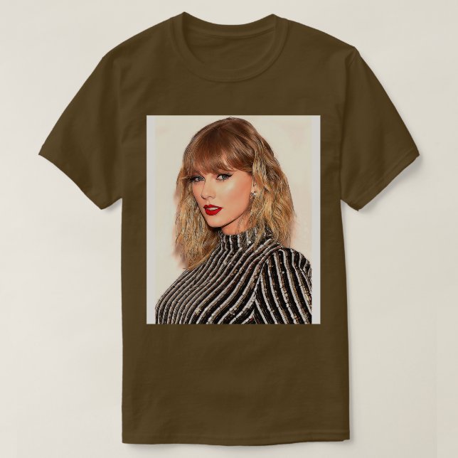 TayIor Swjft Portrait Art T-Shirt (Design Front)
