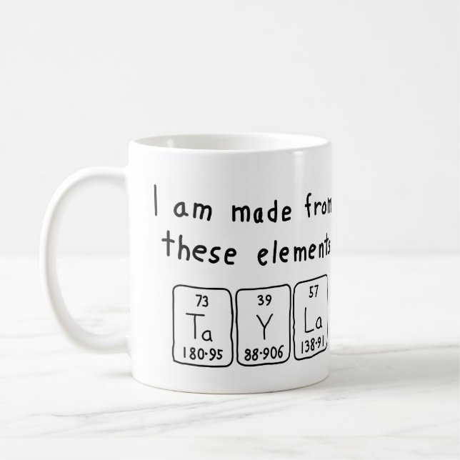 Tayla periodic table name mug (Left)