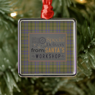 Taylor Ancient Original Scottish Tartan Metal Ornament