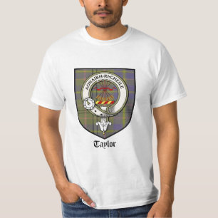 Taylor Clan Crest Badge Tartan T-Shirt