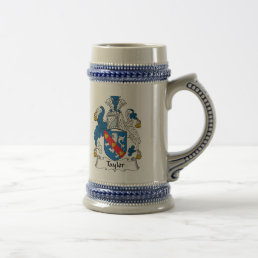Taylor Family Crest Beer Stein