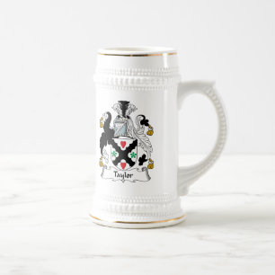 Taylor Family Crest Beer Stein