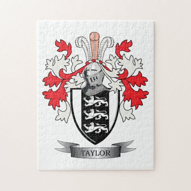 Taylor Family Crest Coat of Arms Jigsaw Puzzle (Vertical)