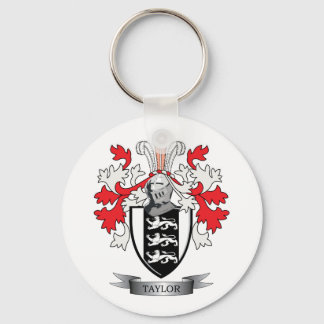 Taylor Family Crest Coat of Arms Keychain