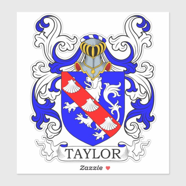 Taylor Family Crest Sticker (Sheet)