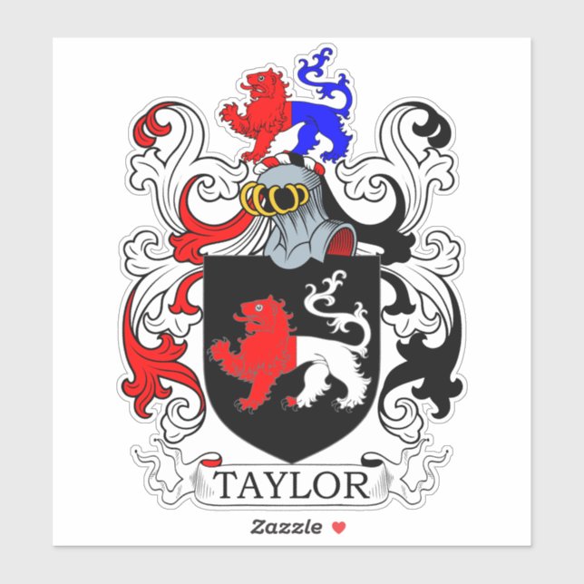 Taylor Family Crest Sticker (Sheet)