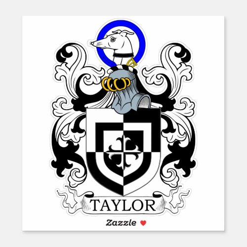 Taylor Family Crest Sticker