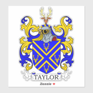 Taylor Family Crest Sticker