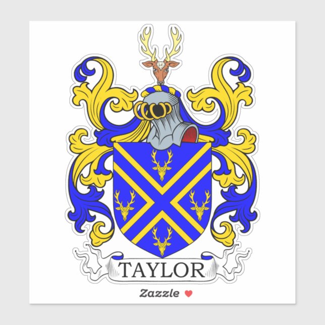 Taylor Family Crest Sticker (Sheet)
