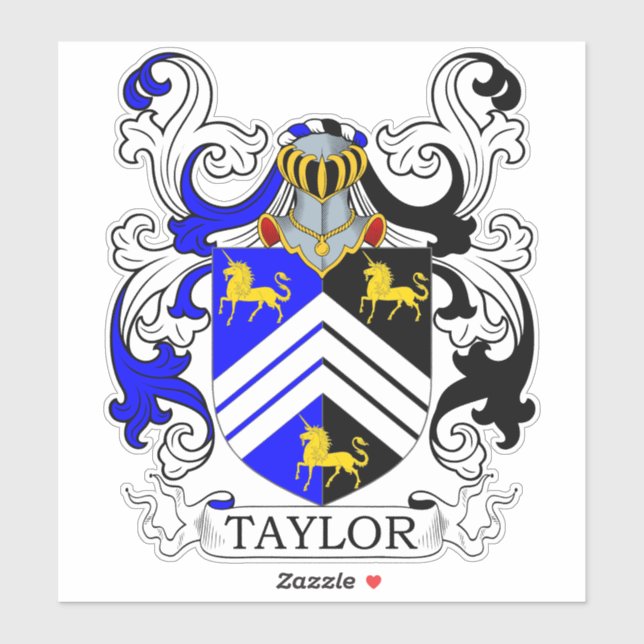 Taylor Family Crest Sticker (Sheet)