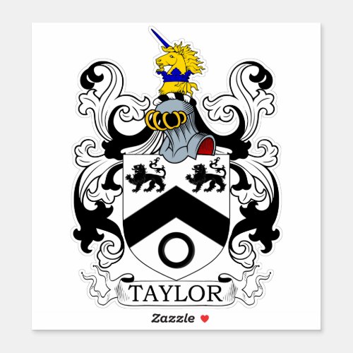 Taylor Family Crest Sticker