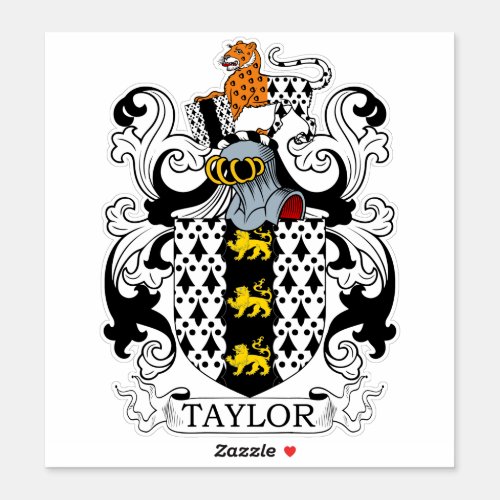 Taylor Family Crest Sticker