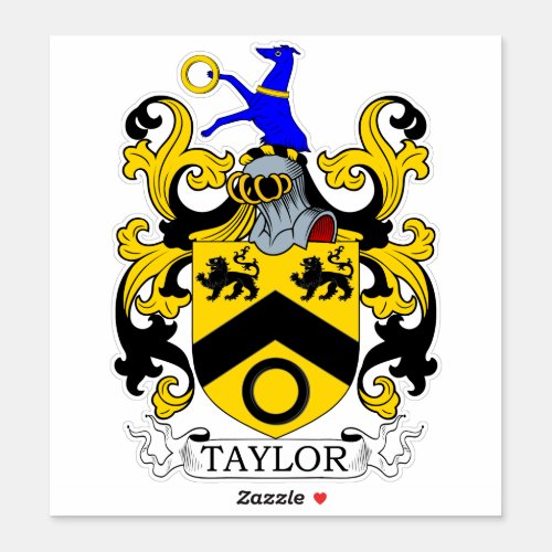 Taylor Family Crest Sticker