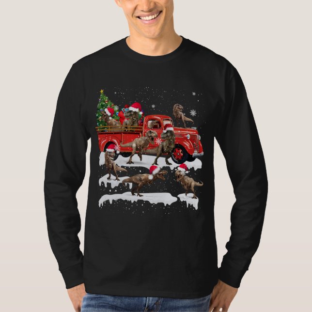 Taylor Family Ugly Christmas Sweater Red Truck Fun (Front)