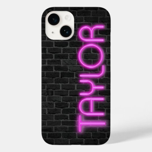 TAYLOR In PINK Neon Lights  Case_Mate iPhone 14 Case