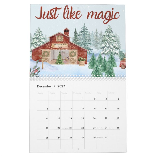 Taylor Inspired Calendar (Dec 2027)
