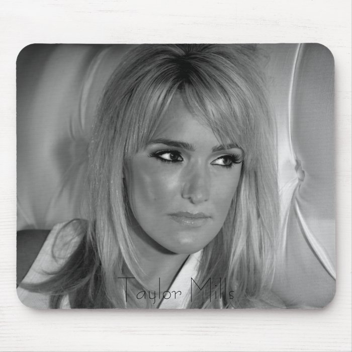 Taylor Mills b/w pic   mouse pad