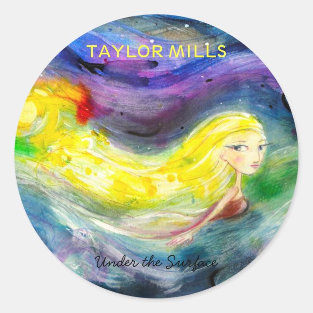 Taylor Mills "Under the Surface" stickers (Front)
