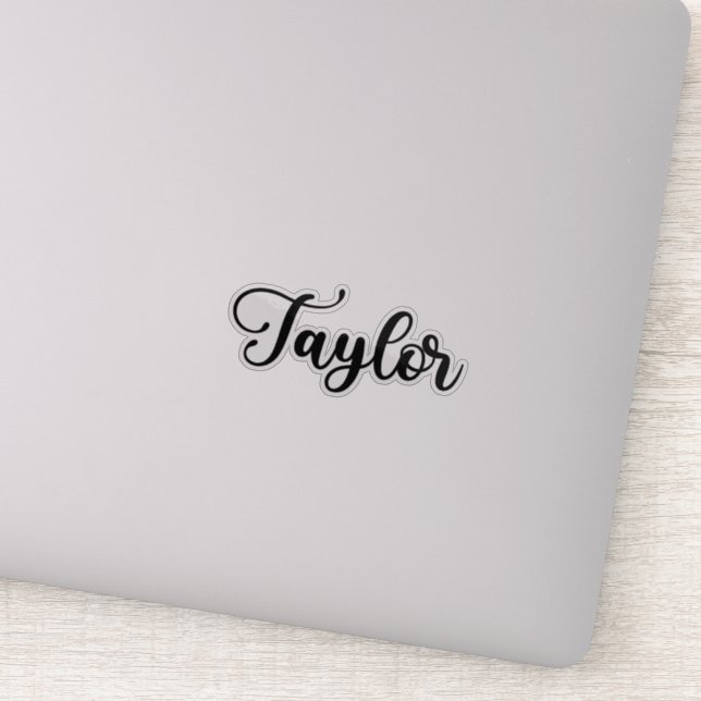 Taylor Name - Handwritten Calligraphy Sticker (Detail)