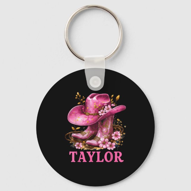 Taylor Outfit Cowgirl Boots Youth Women Teen Girls Keychain (Front)
