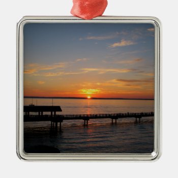 Taylor Street Dock Sunset Metal Ornament by northwest_photograph at Zazzle
