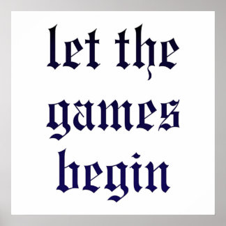 Taylor Swift Let The Games Begin Poster