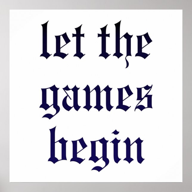 Taylor Swift  Let The Games Begin Poster (Front)