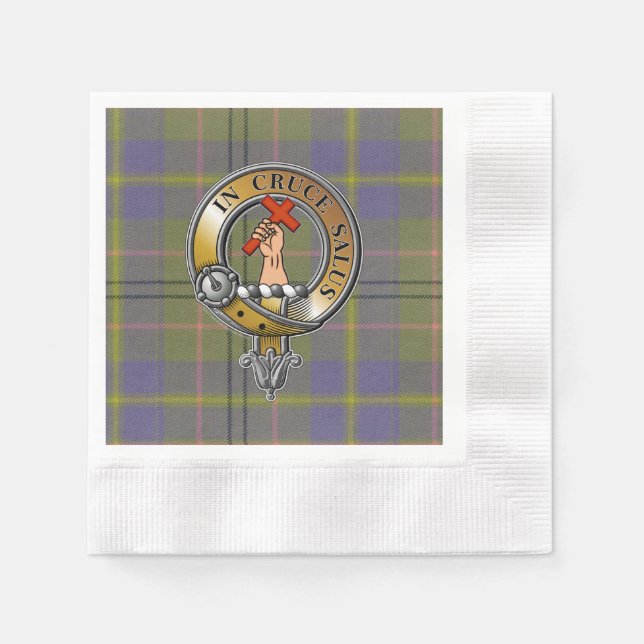 Taylor Tartan & Badge Napkins (Front)