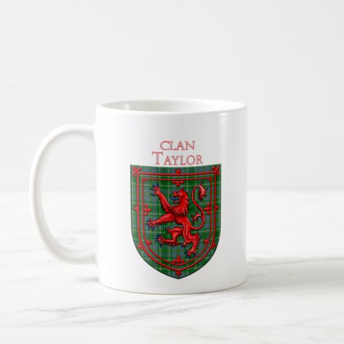 Taylor Tartan Scottish Plaid Lion Rampant Coffee Mug