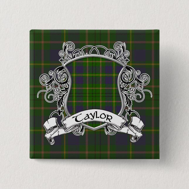 Taylor Tartan Shield Button (Front)