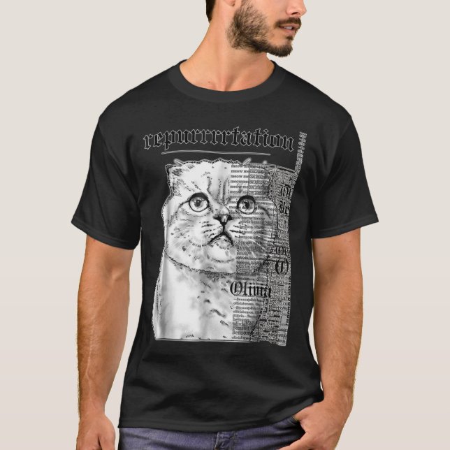 Taylor White Cat Tee Swift Rep Tour Essential T-Sh (Front)