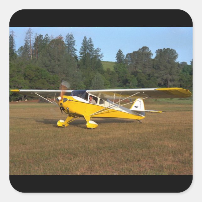 Taylorcraft, BC-12, 1941_Classic Aviation Square Sticker (Front)