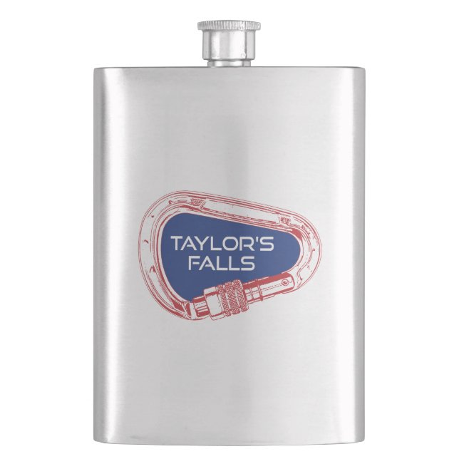 Taylor's Falls Minnesota Rock Climbing Carabiner Flask (Front)