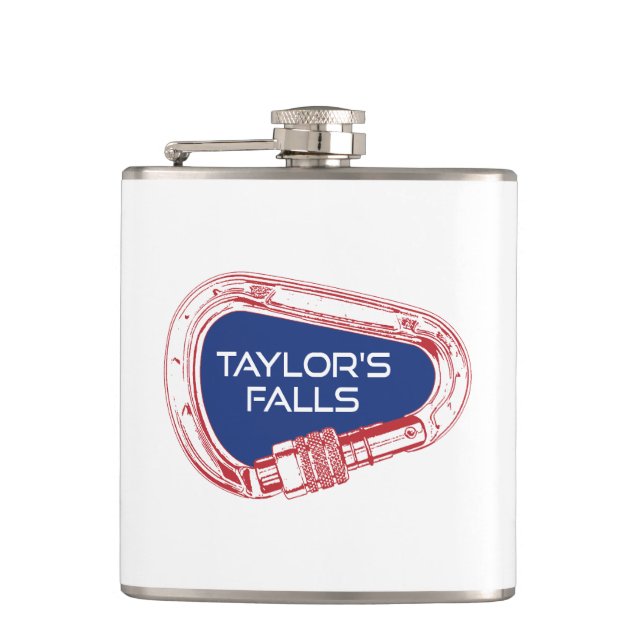 Taylor's Falls Minnesota Rock Climbing Carabiner Flask (Front)