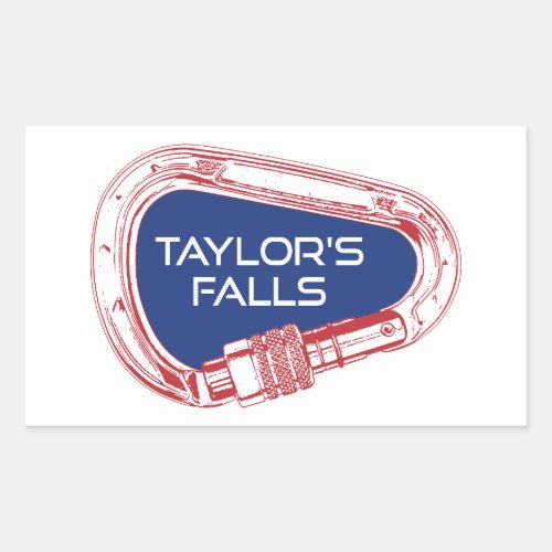 Taylors Falls Minnesota Rock Climbing Carabiner Rectangular Sticker