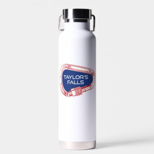 Taylors Falls Minnesota Rock Climbing Carabiner Water Bottle