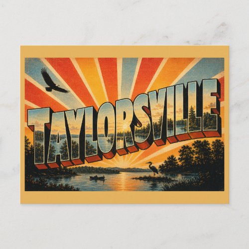 Taylorsville Kentucky Lake Woodland Wildlife Art Postcard
