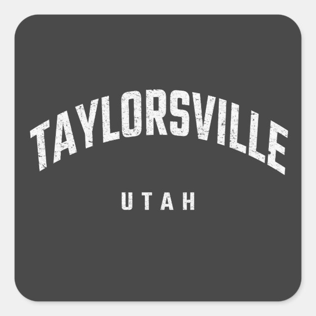Taylorsville Utah UT Square Sticker (Front)