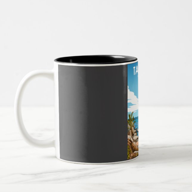 Tayrona National Park Serenity - Coastal Beauty Tr Two-Tone Coffee Mug (Left)