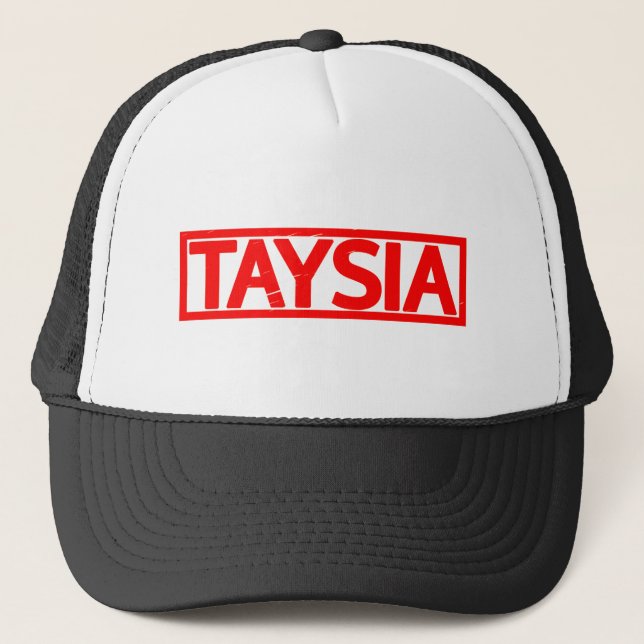 Taysia Stamp Trucker Hat (Front)