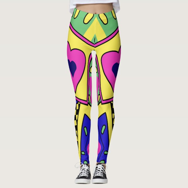 Tayt pop art Leggings modern 24SS print pattern (Front)