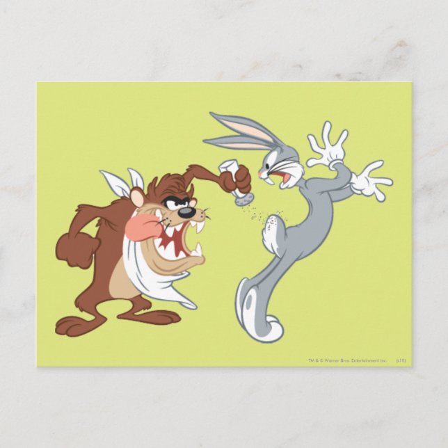 TAZ™ and BUGS BUNNY™ Postcard (Front)