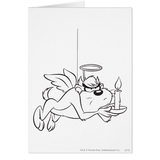 TAZ™ Angel holding Candle Cards (Front)
